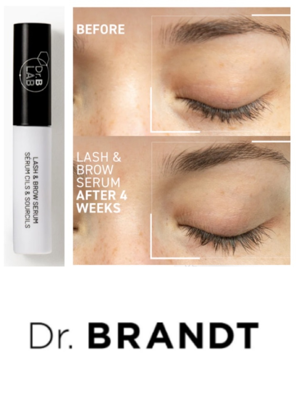 NEW! Dr. Brandt Dr. B Lab Lash & Brow Serum (.17 fl oz)